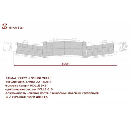 Бандаж тактический STICH BELT 80 см